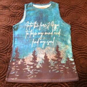 New! Forest Print Sleeveless Top. Two available